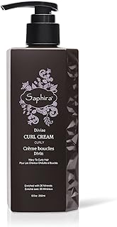Saphira Moisturizing Curl Cream for Curly and Wavy Hair, Hair Moisturizer and Deep Conditioning for Shine and Bounce, Sulf...