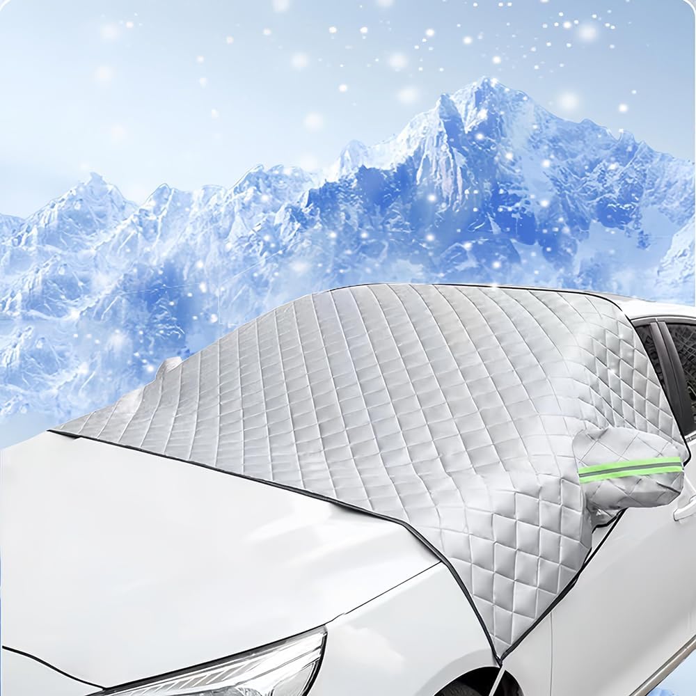 Car Windshield Snow Cover for Renault Scenic III (5Seats) 2011 2012 2013 2014 2015-pr, Against Snow, Ice, All-Weather Durable Winter Frost Cover Windshield Frost Cover Car Exterior Accessories