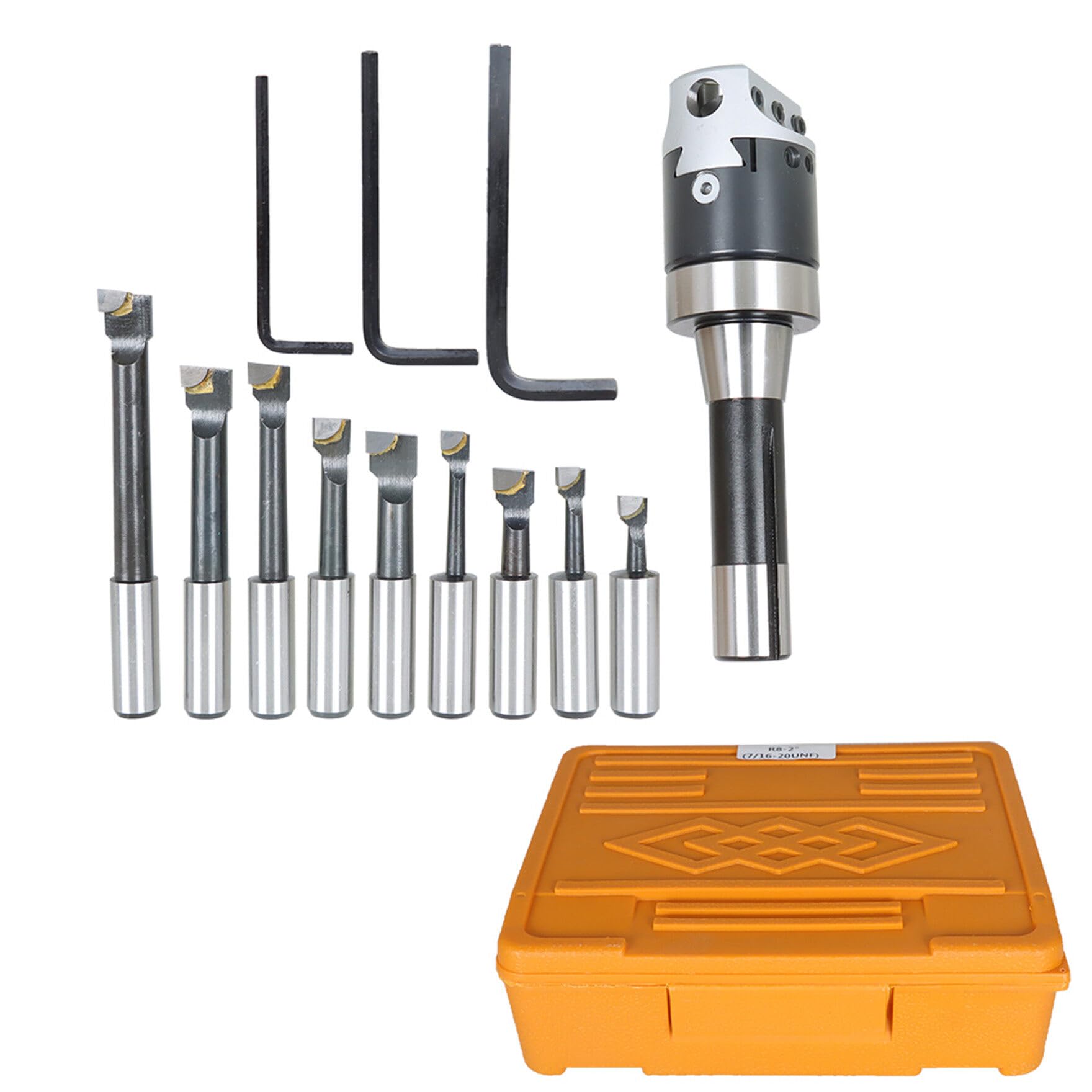 Timunr 2 Zoll Bohrkopf-Set Mit R8 Schaft & 9 Bohrstangen – Präzisions-Set Für Fräs- & Bohrarbeiten