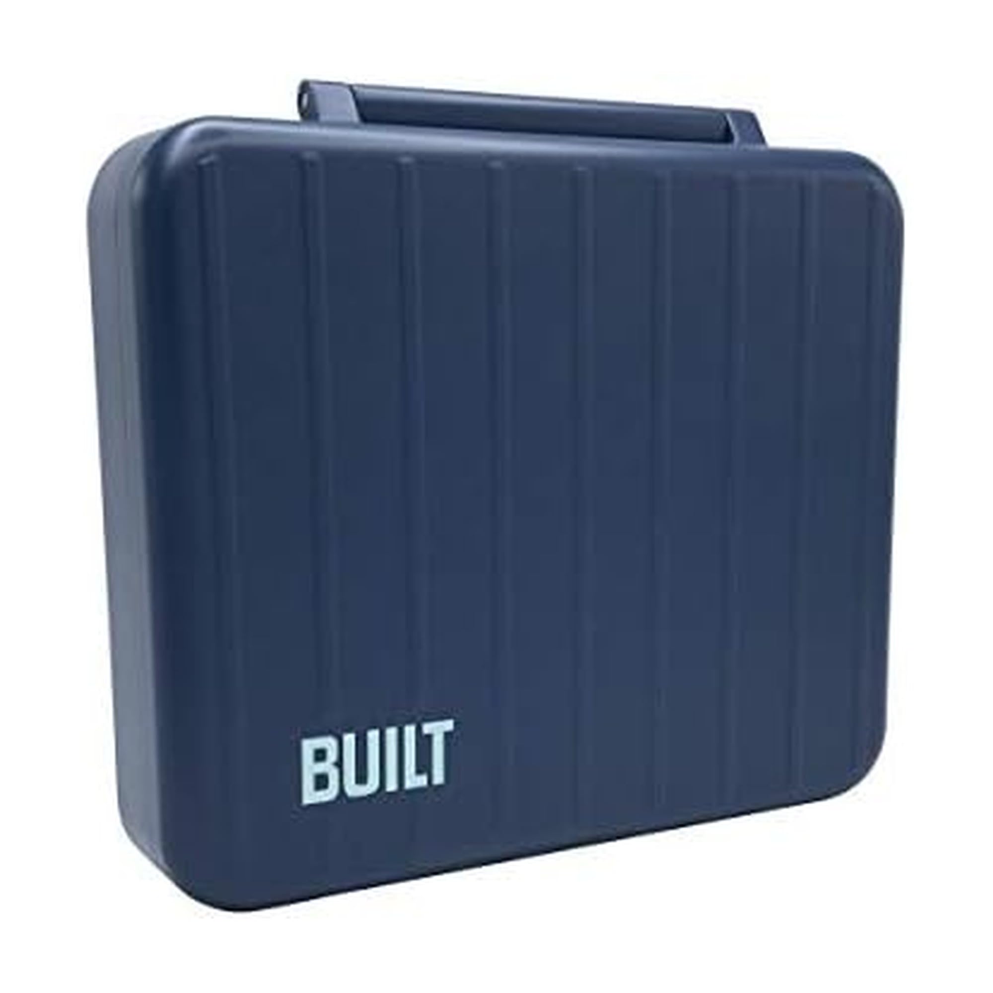 Microwave Safe Leak-Resistant 3-Compartment Bento-Style Lunch Box with Utensils and Dressing Container Poseidon Blue 5269835