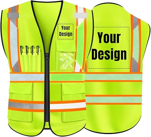 Miniatura 23 de YOWESHOP El chaleco reflexivo de la seguridad de la alta visibilidad modifica el chaleco del trabajo