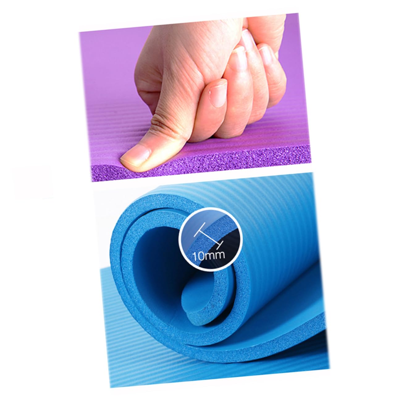 Yogamatte Extra Dicke mit Tragegurt für Yoga und Pilates Rutschfest und Leicht zu Reinigen Yogamatte für Frauen und Zuhause-übungen