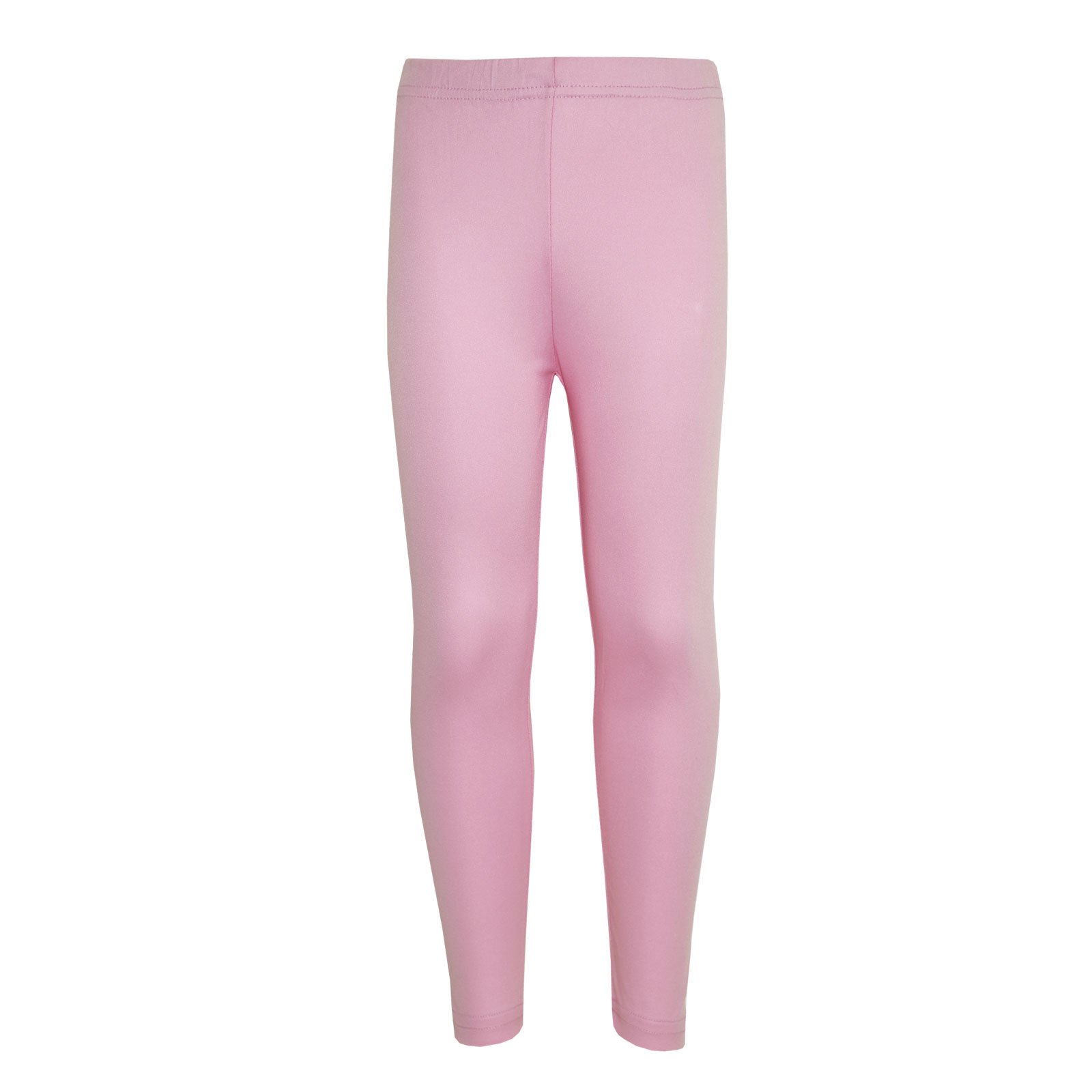 A2zkids (9-10 Years, Baby Pink) Girl's Legging Kids Plain Color School Fashion Dance Leggings New Age 5-13 Years
