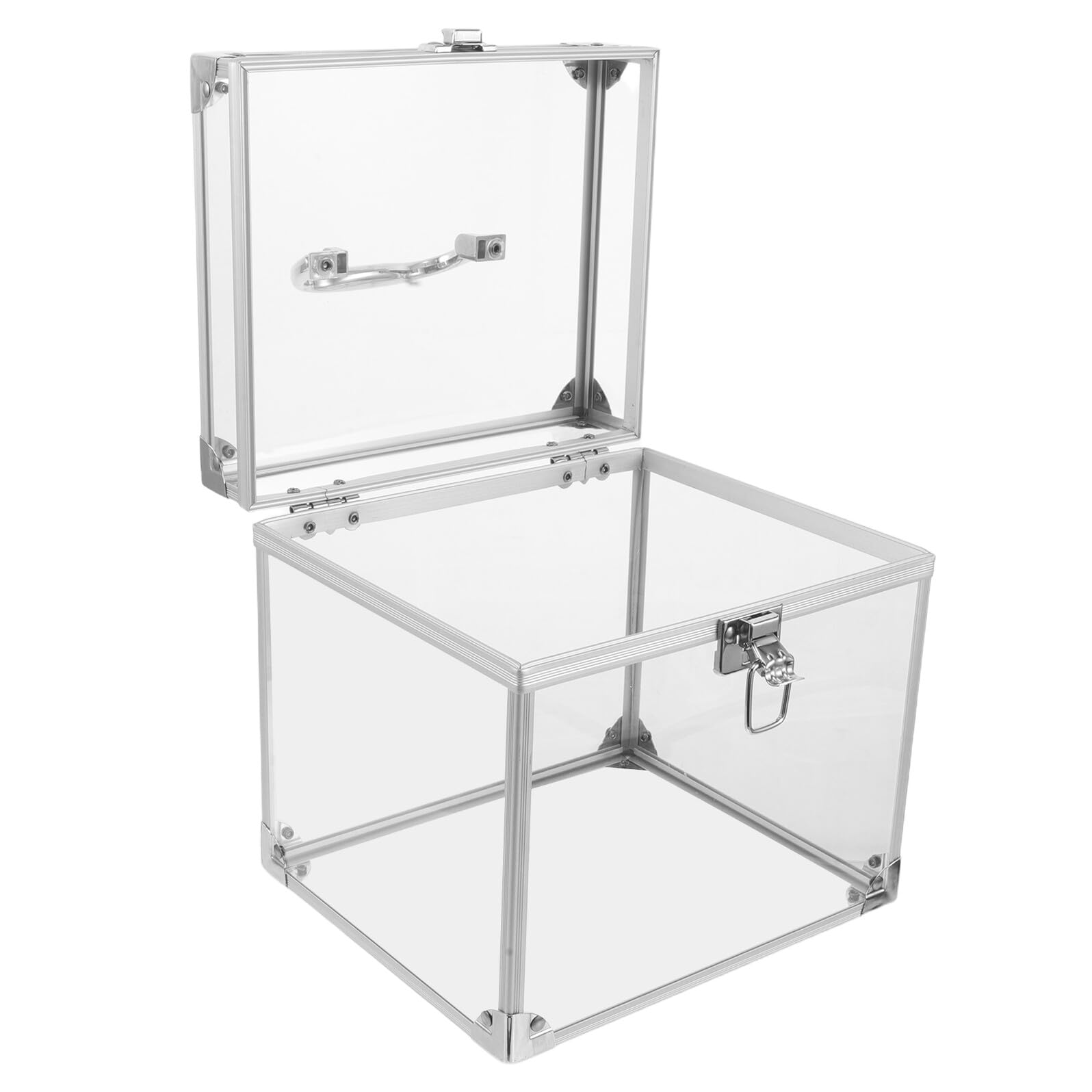 Scatola Porta Dischi Design Raffinato per Vinili e CD in Acrilico Manico per Trasporto con Grande Capacità e Adatta per Soggiorno o Uso Domestico