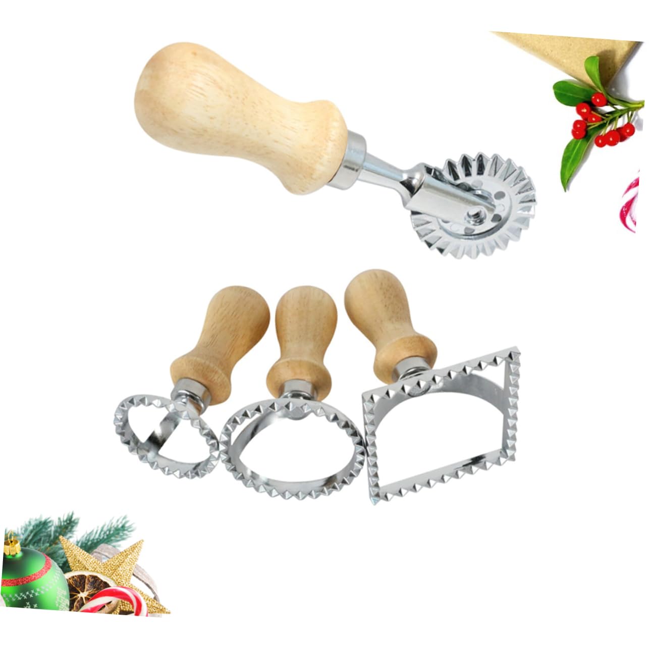 4 Pièces Moules à Biscuits de Emporte Ronds Carrés pour Gâteaux Pâtisseries Outils de Cuisine pour Éveiller Créativité
