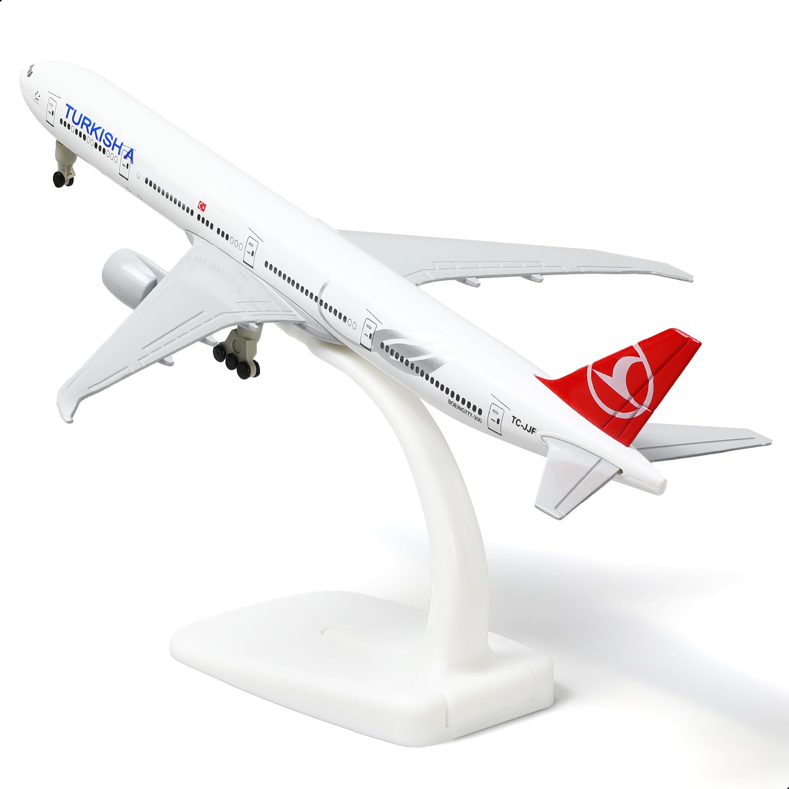 QIYUMOKE 1/300 Turkish Airlines 777 Die-Cast Metal Aircraft Model