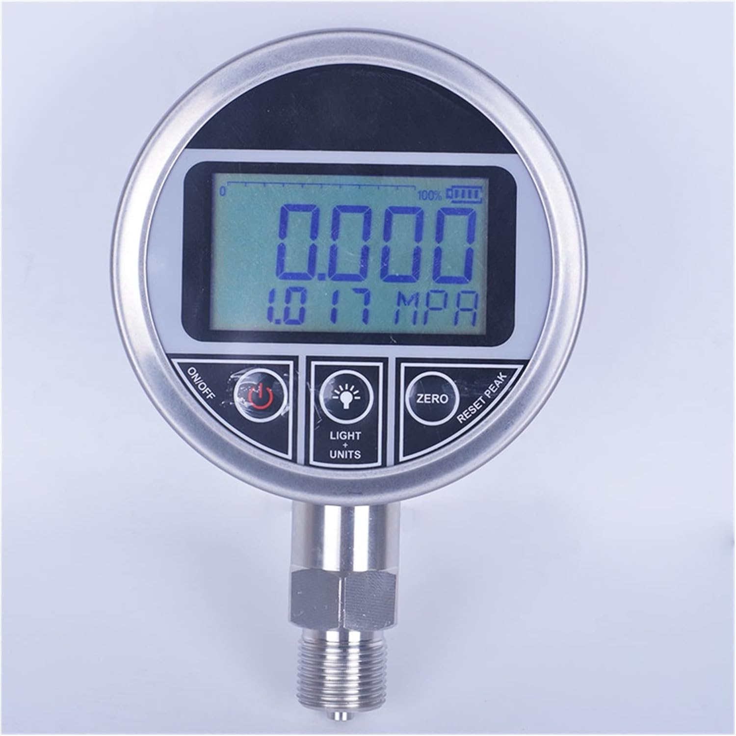 Digital Force Gauge Battery Pressure Gauge Digital Digital Pressure Gauge Jingpu Stainless Steel Micro Pressure Gauge Digital Electronic Watch Accuracy(-0.1~0)