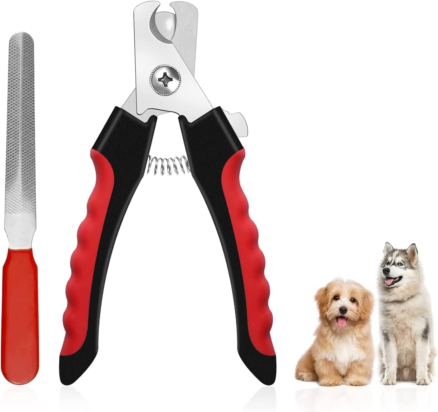 Dog Cat Nails Clippers - Dog Claw Clippers for Large to Small Breeds with Free Nail File, Professional Cat Nail Clippers with Safety Guard to Avoid Over-Cutting,Suitable for Big Dog