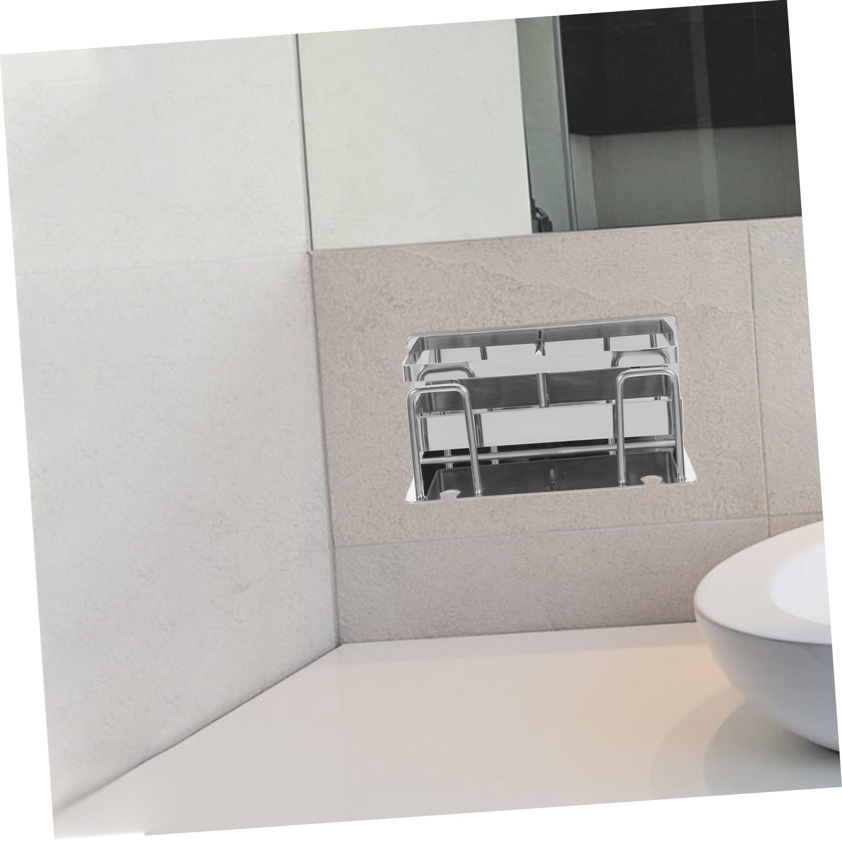 Ciieeo 3 Pezzi Porta Spazzolino In Acciaio Inossidabile Porta Spazzolini Da Bagno Porta Spazzolino Da Piano Di Lavoro Multifunzionale Supporto Da Parete Per Bagno Porta