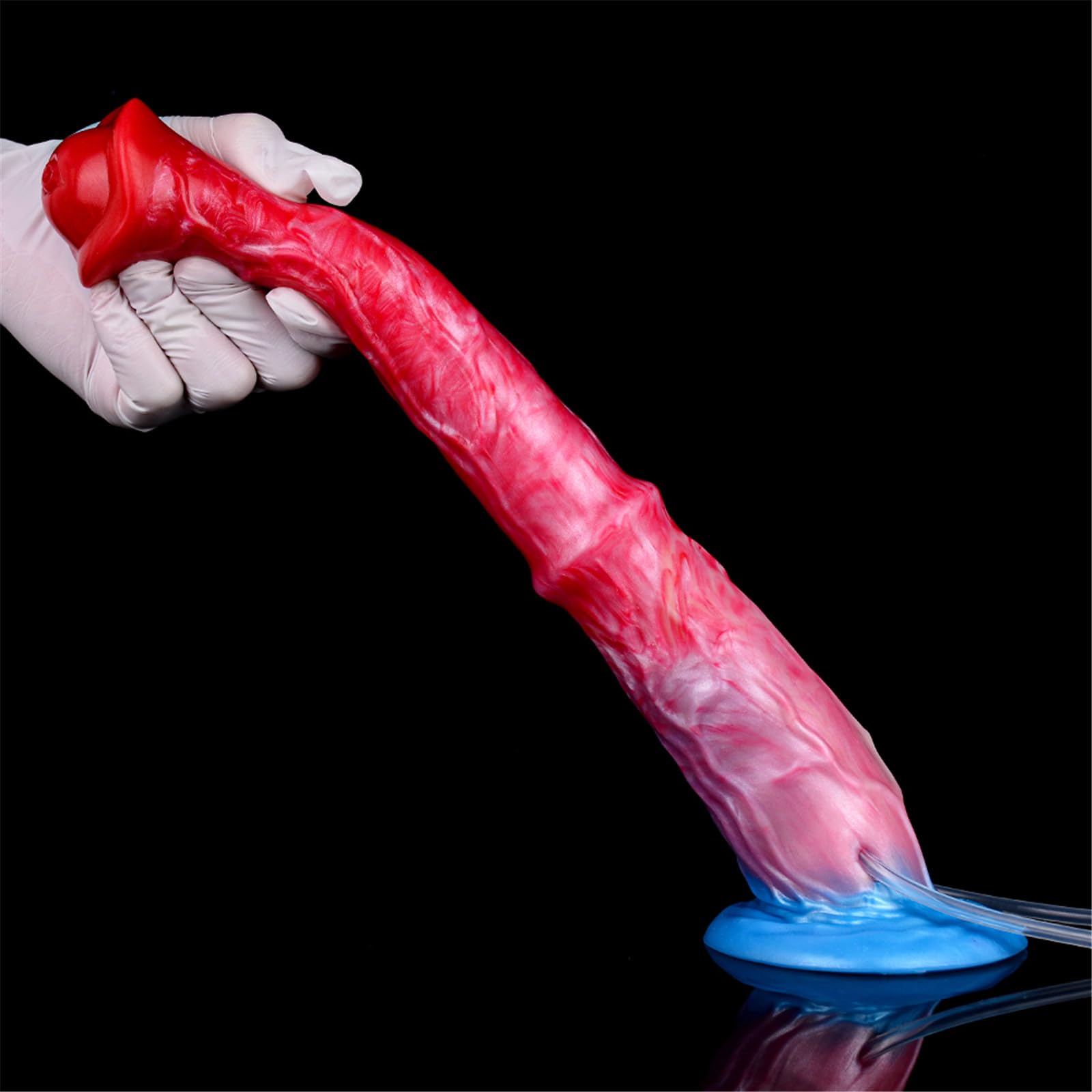 Dildo anale in silicone con animale gonfiabile enorme a forma di pene di cavallo con funzione di spruzzo di sperma Plug anali Butt Plug Sex Toys for uomini e donne