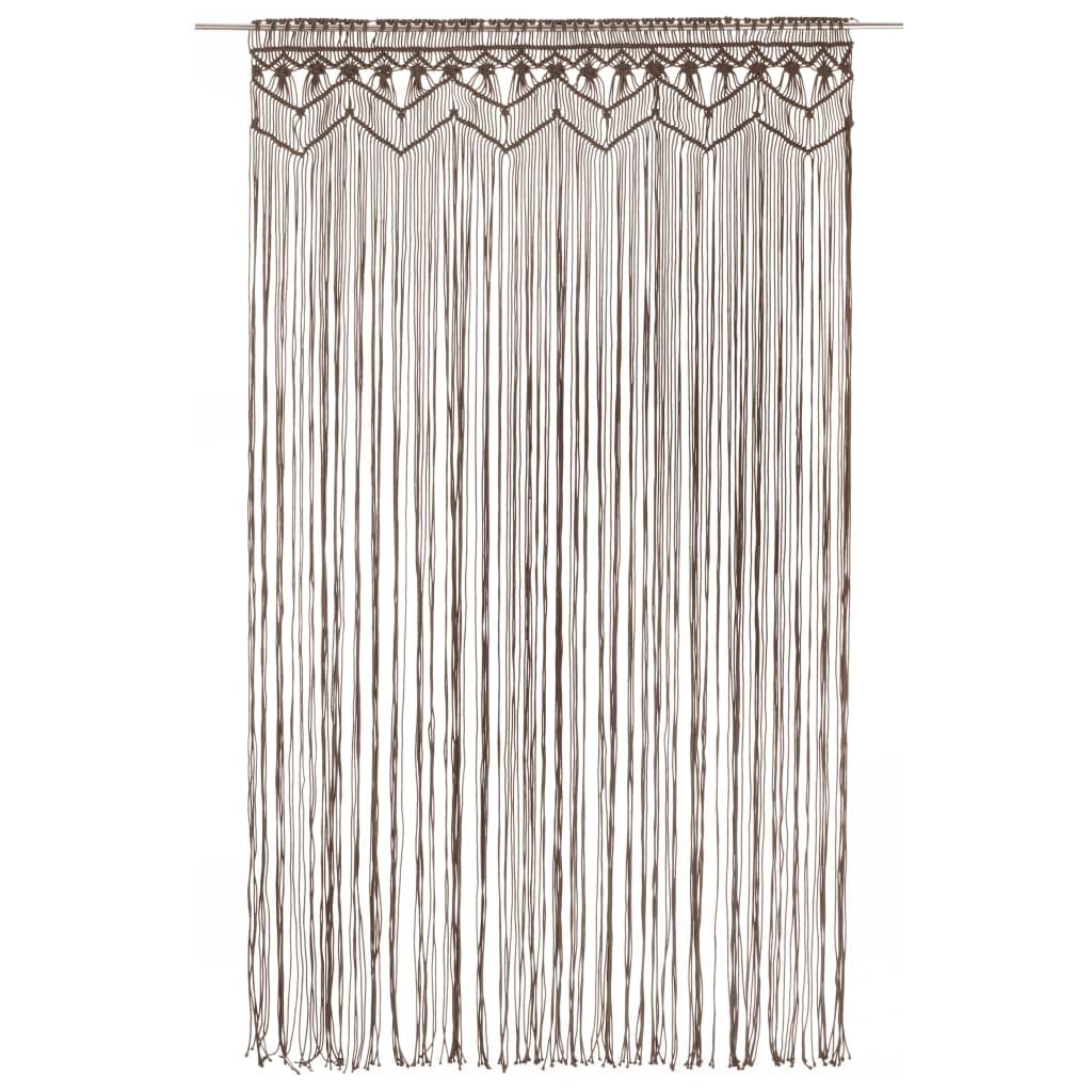 Rideau macramé 140 x 240 cm Coton Taupe