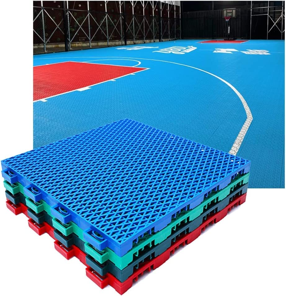 Dalles de sol pour basket et tennis extérieur de sport clippables 30,6 cm