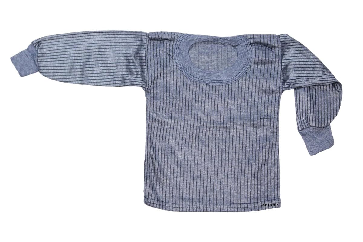 Unisex Kids Winter Wear Thermal Set Innerwear Top & Full Pant Woolen Warmer for Girls Boys, Kids Unisex Body Warmer Thermal (Set of 3) _Multicolour_4-5 Years - Image 2 thumbnail