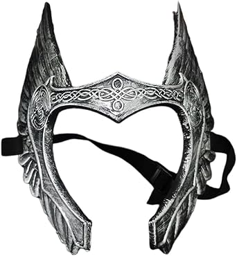 Half Face Mask, Viking Style, Plastic, Anime Mask, Cosplay, Costume, Halloween, Party, Prop, Disguise Accessory