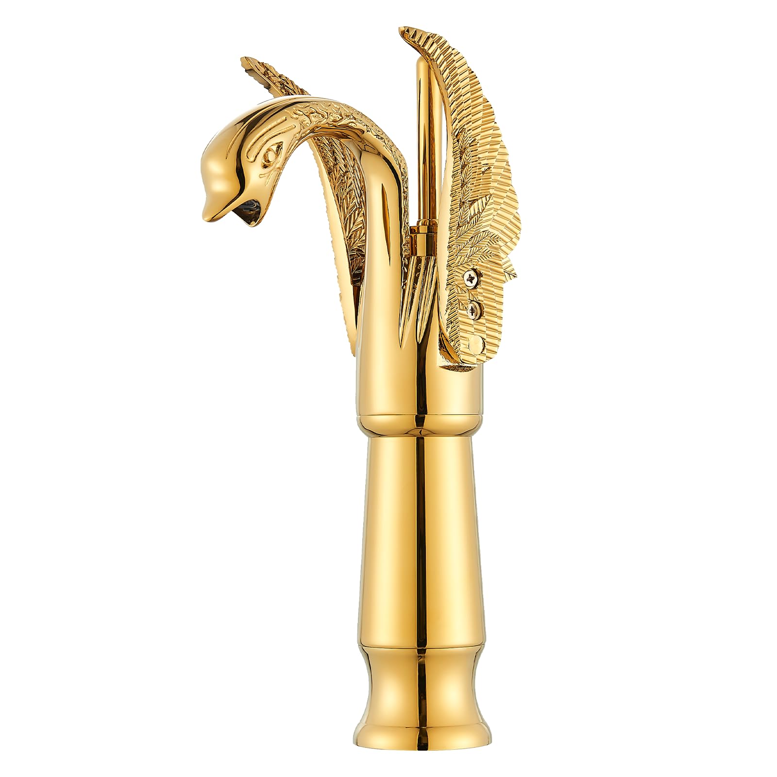 Grifo baño oro latón sólido grifo montado cubierta