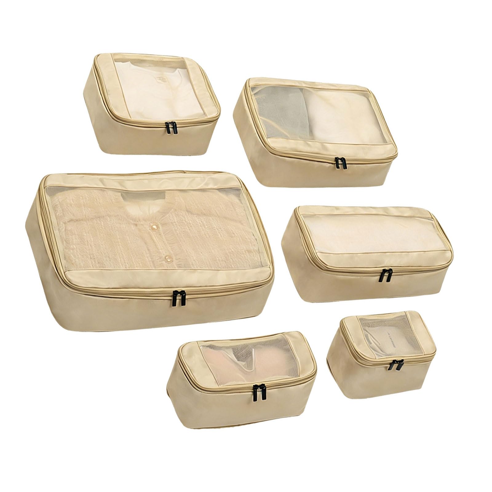yanzunlrn 6 Piece Suitcase Organization Solution Featuring Separate Compartments for Easy Packing Space Saving Travel Bags