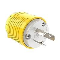 Vista 14 de RVGUARD extremos de cable de extensión macho y hembra, juego de enchufe y conector de repuesto de hoja recta de 15 A 125 V de servicio pesado, tipo