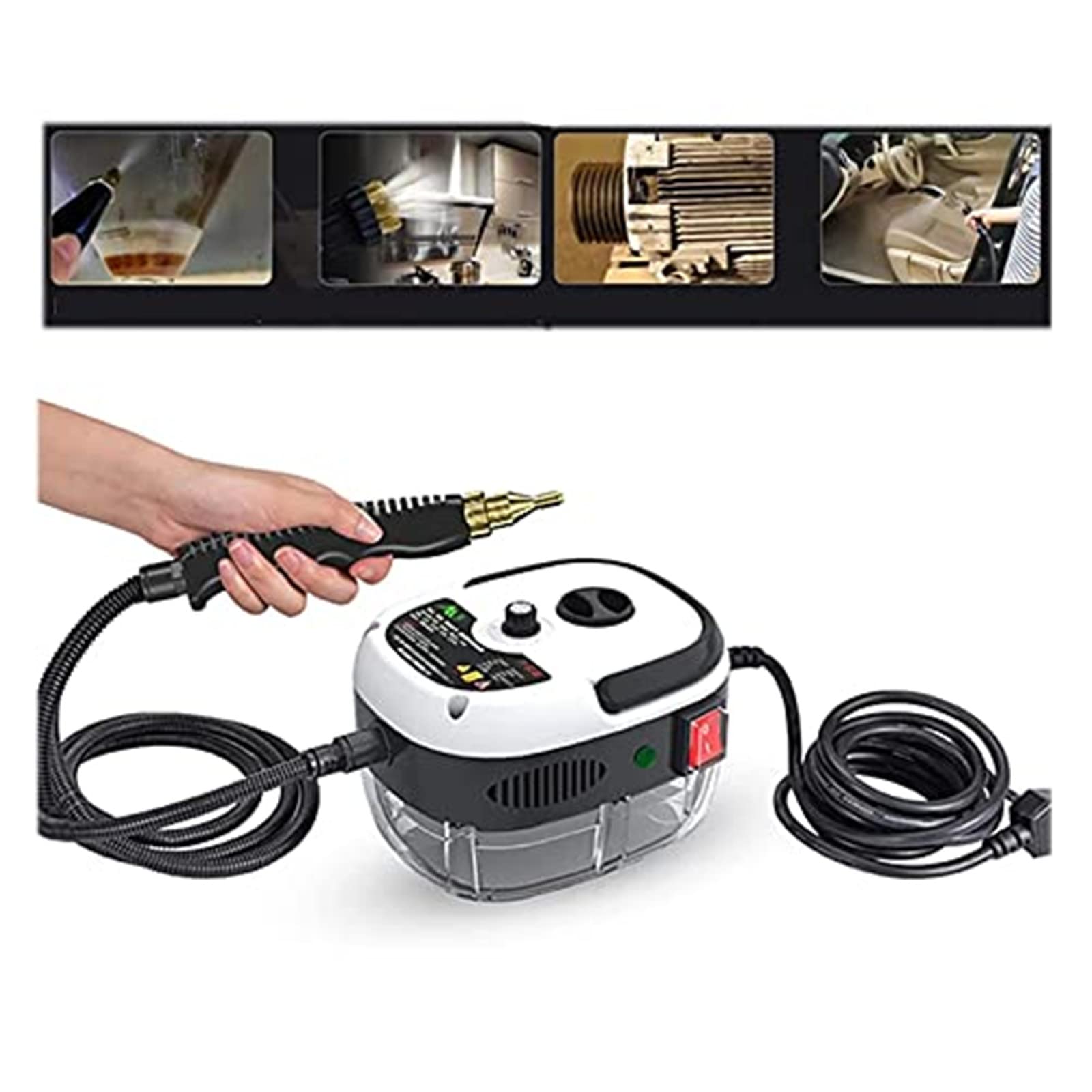 Myjka parowa wysokociśnieniowa, przenośny myjka parowa wysokociśnieniowa 2500W Sprzątanie domu Samochód Sofa Dywan Home Office Room Narzędzia kuchenne