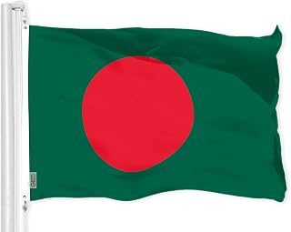 G128 Bangladesh Bangladeshi Flag | 3x5 Ft | LiteWeave Pro Series Printed 150D Polyester | Country Flag, Indoor/Outdoor, Vibrant Colors, Brass Grommets, Thicker and More Durable Than 100D 75D Polyester