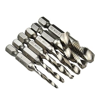 CALANDIS Hand Tap Drill Bits M3 M4 M5 M6 M8 M10 Metalworking Tools M5X0.8Mm Silver