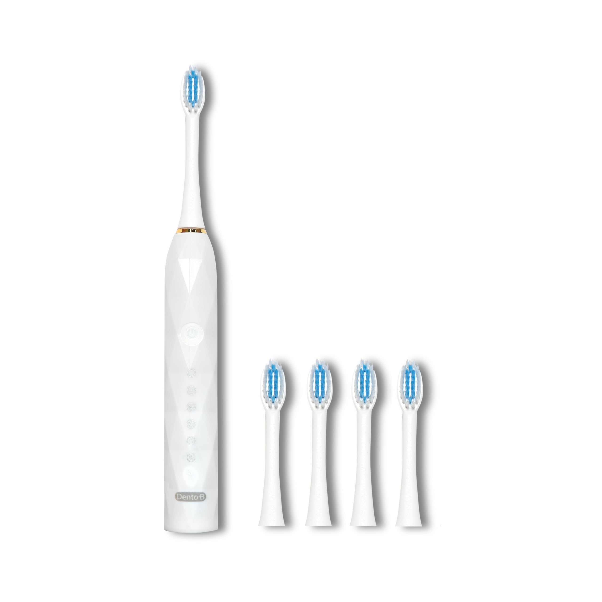 Dento-B X-9 Sonic Electric Toothbrush For Men & Women Reachargeable With 4 Brush Heads And Charging Cable 6 Brushing Modes Upto 42000 Strokes Per Minute 2 Minutes Smart Timer 30 Seconds Zone Change Reminder IPX-7 Waterproof 55DB Noise Reduction 1 Year Warranty (White)-image-21