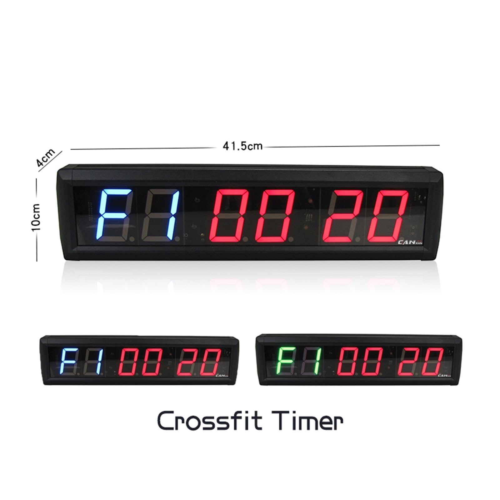 Timer palestra, 2.3'' Timer da palestra LED a intervalli Allenamento e tempo di riposo Cronometro alternativo for il conto alla rovescia(GI2G-2.3R-blueband)