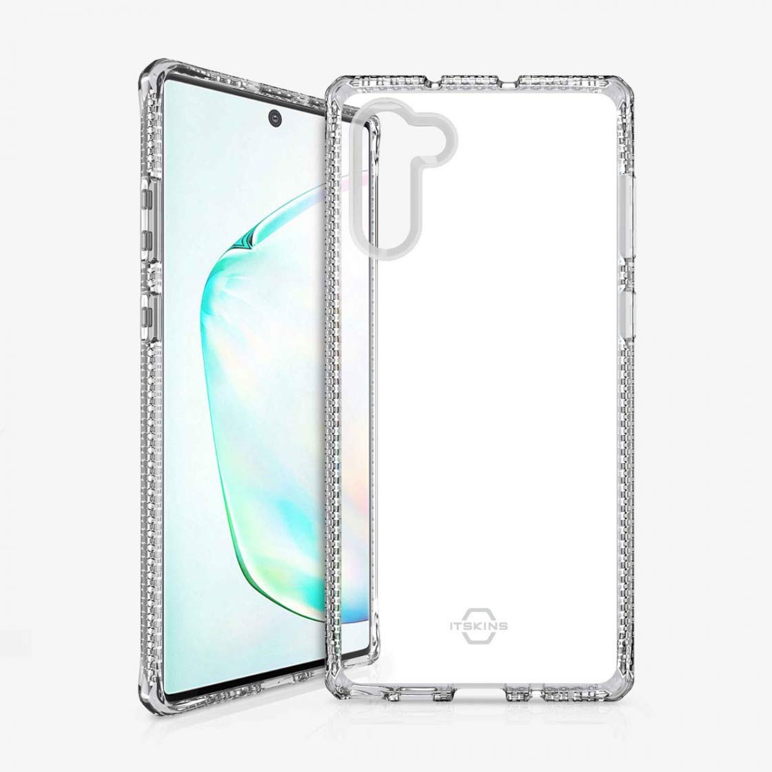 ITskins Samsung Galaxy Note 10 Spectrum Clear flexible cover/case with HEXOtek 2.0 Drop Protection - Transparent (Clear)