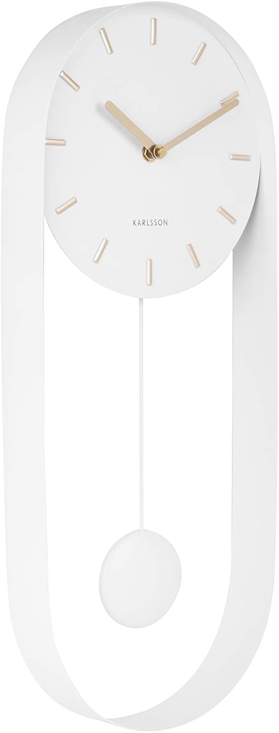 Karlsson Wall Clock Charm Pendulum White Amazon.co.uk Home & Kitchen