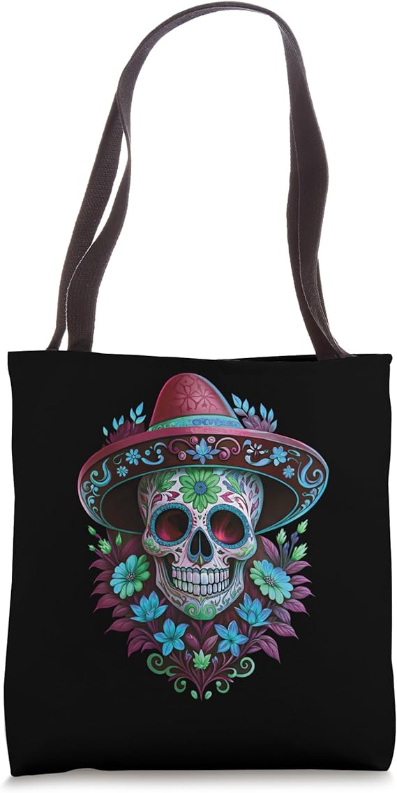 Halloween Sugar Skull Skull Dia De Los Muertos Calavera Tote Bag