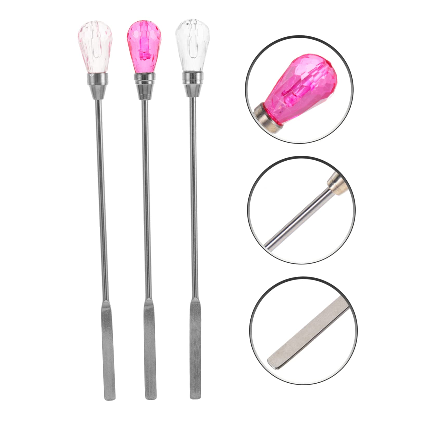 LALADEFIEE Sealing Wax Stirrer Rod Stir Stick Spoon 3pcs Melting Wax Stirrer for Coffee Tea Hot Drink