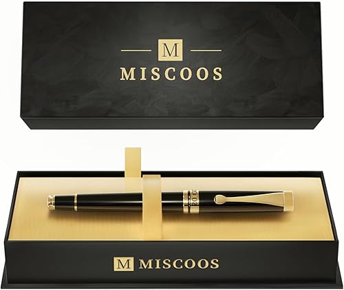 Bolígrafos de lujo de punta redonda de escritura suave Miscoos Nice para hombres y mujeres, juego de bolígrafos de regalo para oficina ejecutiva,