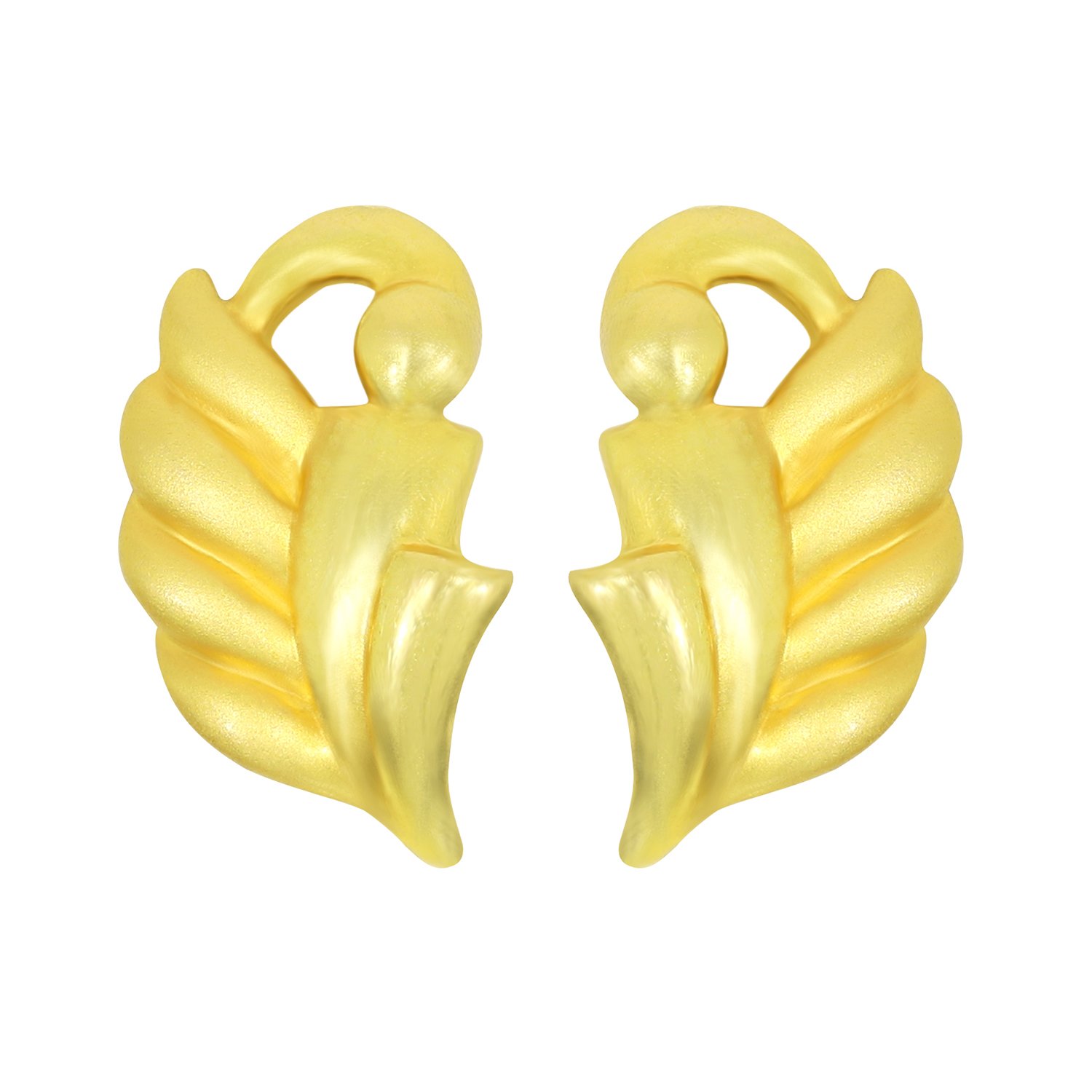 22KT Yellow Gold Stud Earrings for Girls-image-17