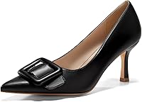 Coutgo Women's 3-Inch Pointed Toe Stiletto Pumps - Elegant Closed Toe High Heels for Wedding, Party & Office