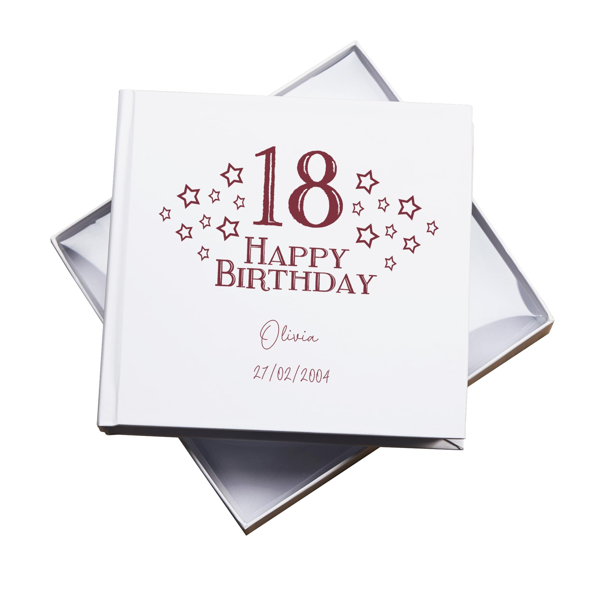 Personalised Any Age Birthday Gift Photo Album Star Design 18th, 21st, 30th, 40th, 50th, 60th
