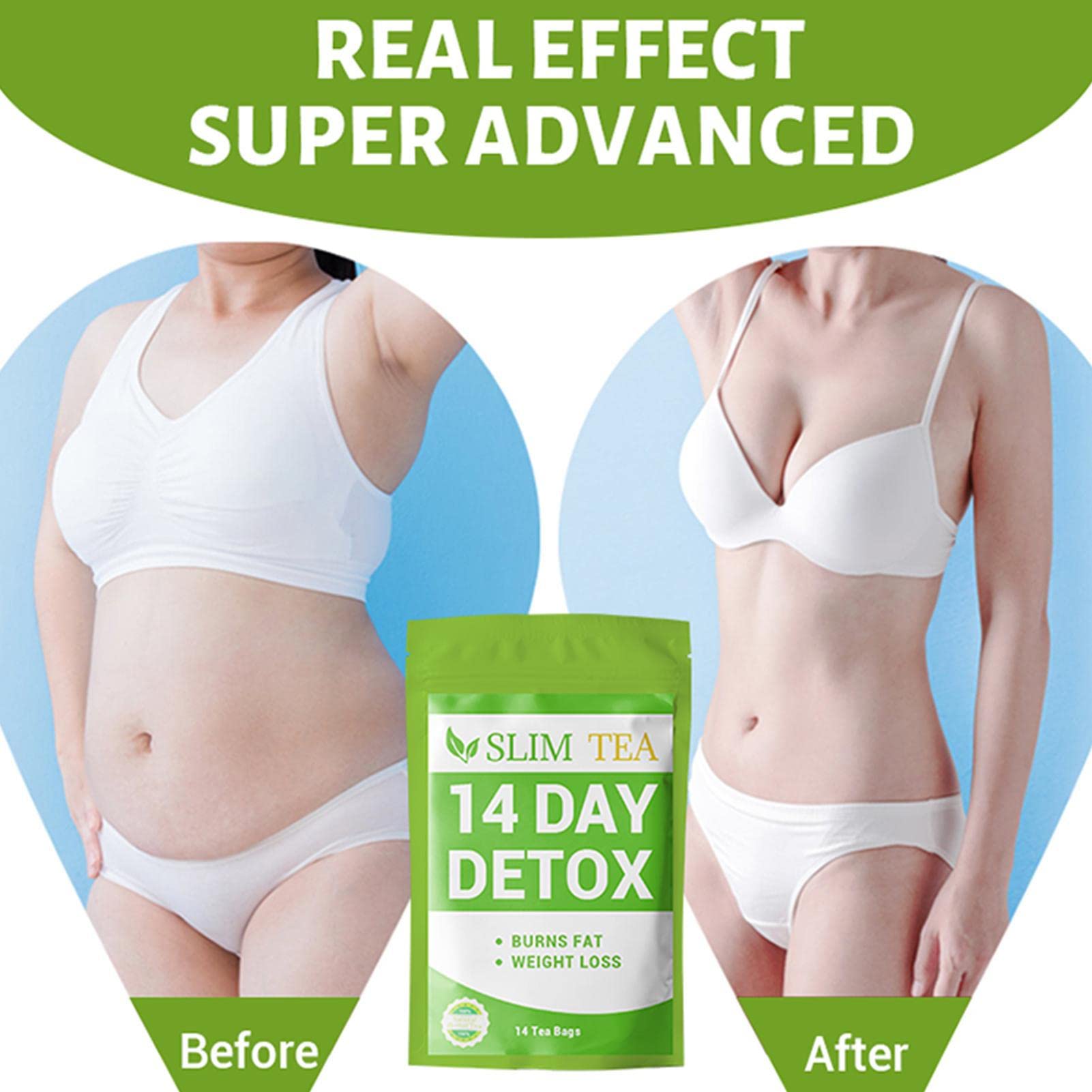14-Tage-Tee zum Abnehmen,Natural Diet Slim Teepakete zur Diätunterstützung - Sanfte Entgiftung und Reinigung zur Gewichtsreduktion und zum Abbau von Bauchfett
