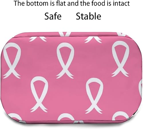 Miniatura 4 de Bolsa de almuerzo con cintas rosas para concientización sobre el cáncer de mama, lonchera portátil con aislamiento, bolsa térmica para mujer, para