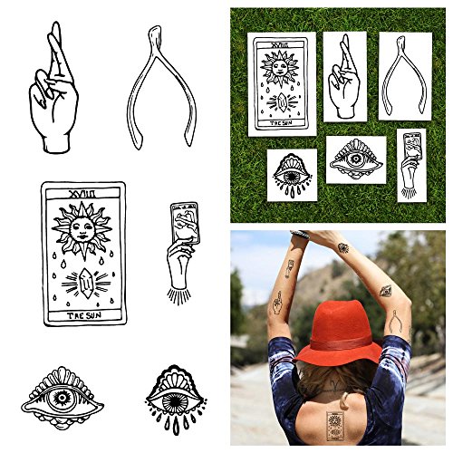 Tattify Tarot Pyschic Temporary Tattoos - No Future (Set of 12) - Premium Quality, Long Lasting and Waterproof
