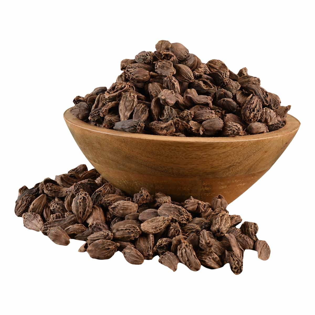 Usha's Whole Black Elaichi,Cardamom,100 Gms.