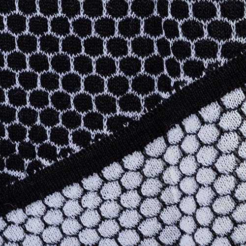 NOVICA Artisan Handmade 100% Alpaca Poncho Black White Patterned with Cowl Neck Wool Clothing Grey Peru Geometric Bohemian ' Honeycomb Matrix'4