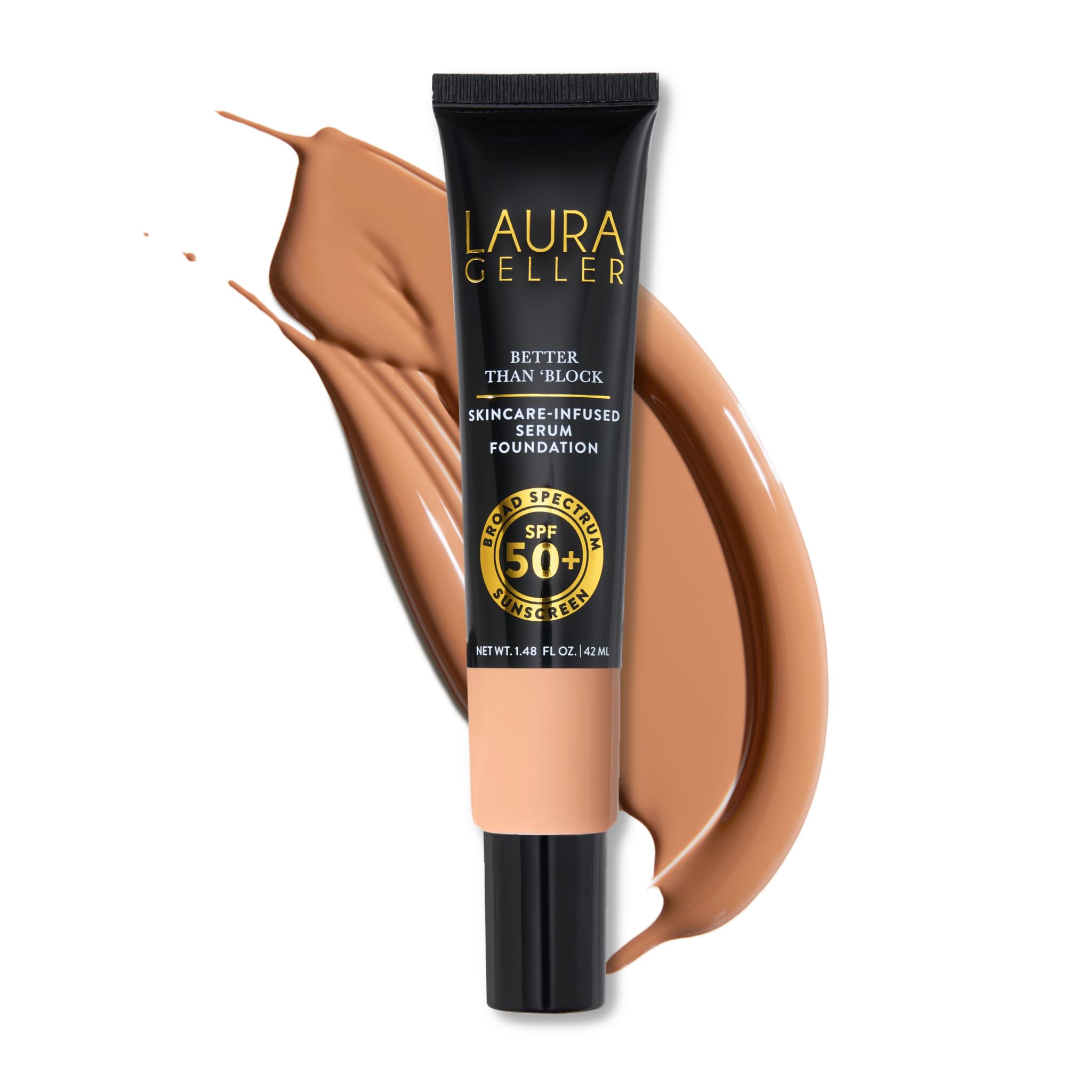 LAURA GELLER NEW YORKBetter Than ‘Block Skincare-Infused Serum Foundation with Broad Spectrum SPF 50+, Golden Medium
