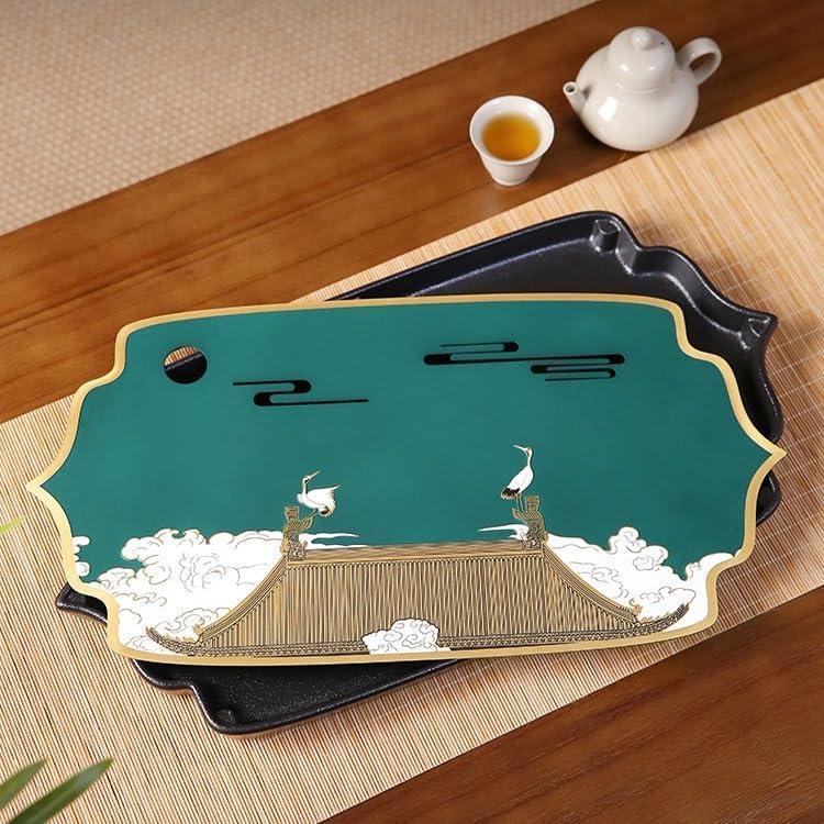 Tea Set Chinese Style Water Storage Copper Tea Tray Home Dry Brewing Table, Modern Tea Table Living Room Tea Tray Tea Tray Chinese Tea Set