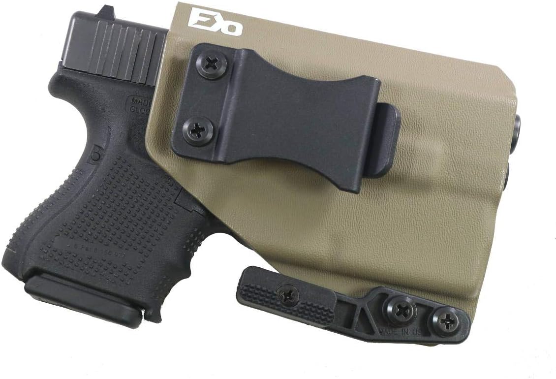 FDO Industries (Formerly Fierce Defender IWB Kydex Holster Compatible with Glock 26 w/ TLR6 -The Paladin Series -Made in USA-