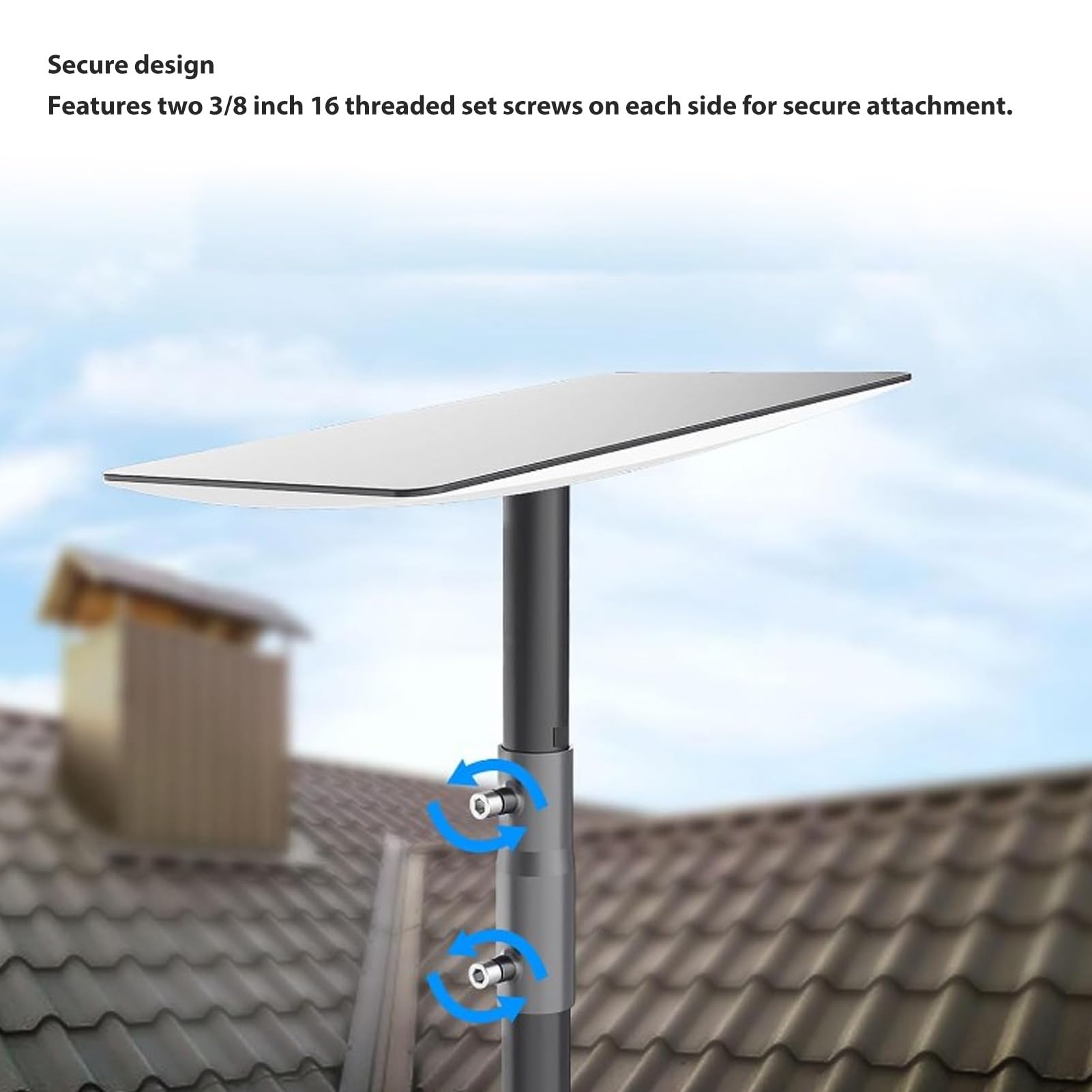 Adapter Rurowy do Starlink, Adapter Rurowy do Montażu Starlink ze Stopu Aluminium, Zestaw do Montażu na Słupie Internetu Satelitarnego do ściany Dachowej