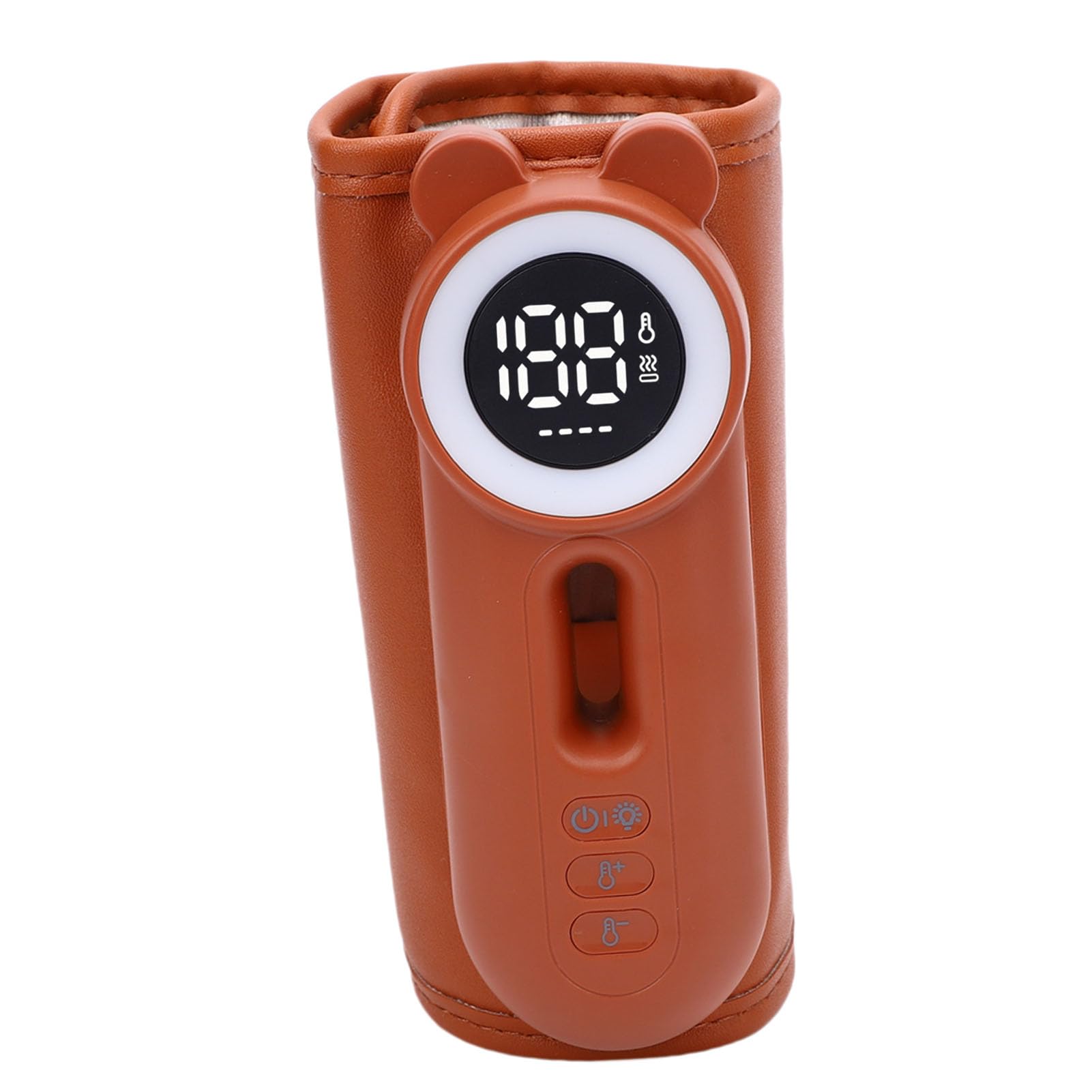 Jiawu Scaldabiberon, Scaldabiberon Portatile da 8000 MAh con Display Digitale con Cinturino Regolabile e Luce Notturna per i Viaggi a Casa