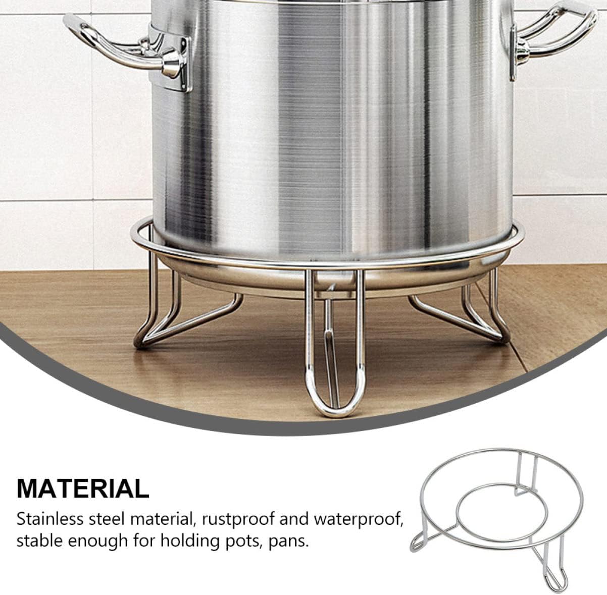2 pcs Steaming Pot Wire Trivet Steamer Tray Storage Cooking Steel Trivets Heat Stands Resistant Wok Hot Steam Gas Tools Cooling Electric Cookware Holder Basket Gadget Shelf Rack () image 5