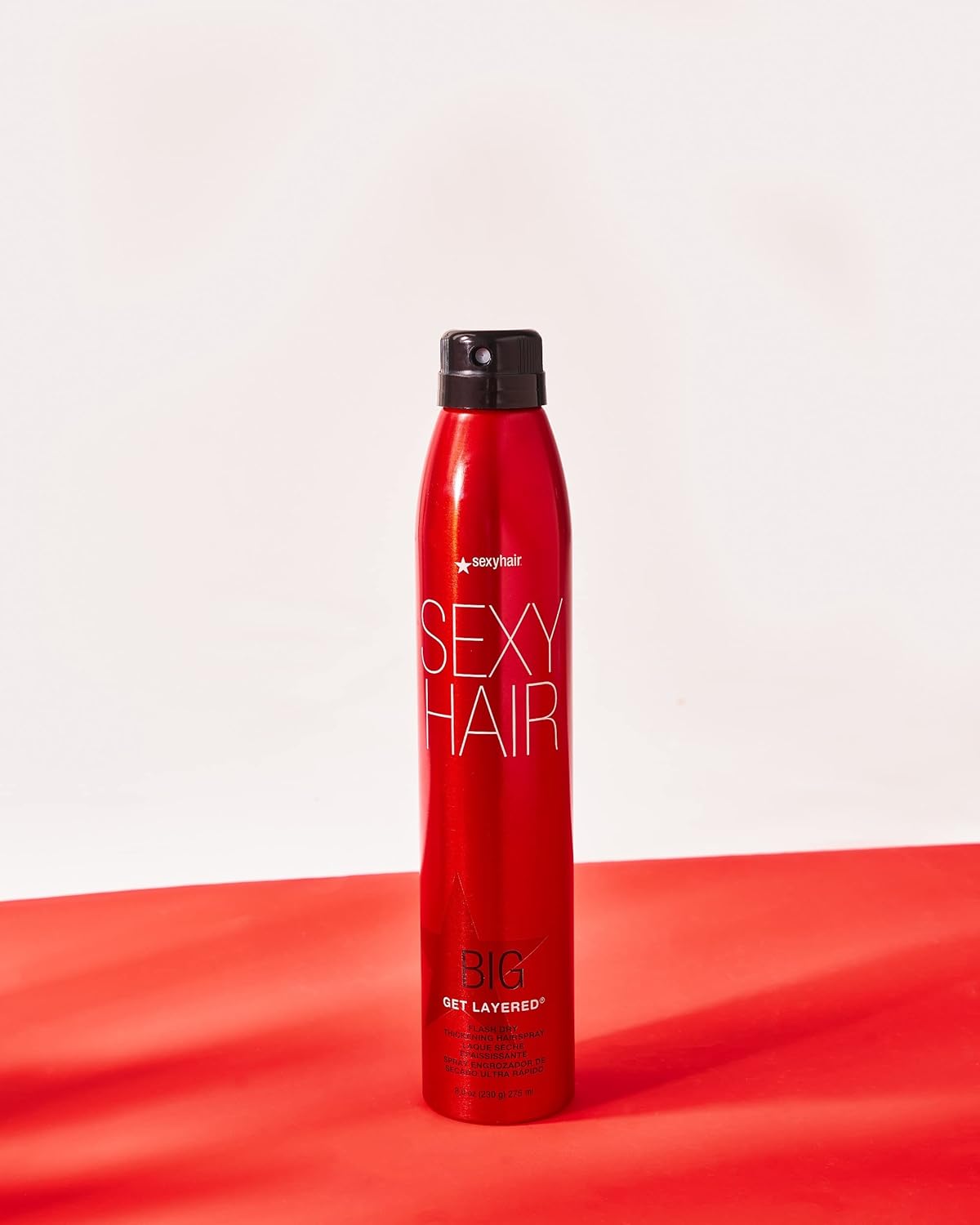 SexyHair Big Get Layered Flash Dry Thickening Hairspray, 8 Oz | Buildable Texture, Volume and Shine | Up to 72 Hours of Humidity Resistance - Image 6