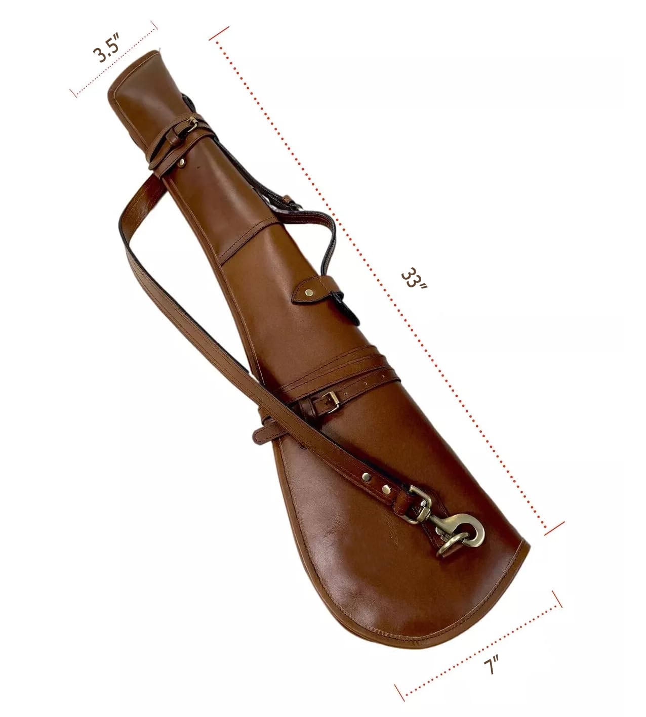 Fodero per fucile da 83 cm, realizzato a mano, in vera pelle 012