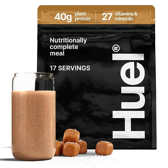 Huel Black Edition | Salted Caramel 40g Vegan Protein Powder | 8g Fiber