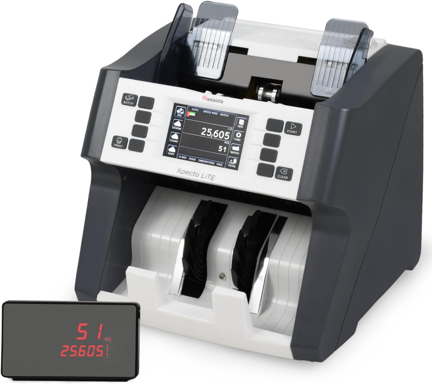Xpecto Lite (AED only) Cash counting machine detector bill counter mix value with Dust Cover 2 Years Warranty Exclusive only on Amazon.
