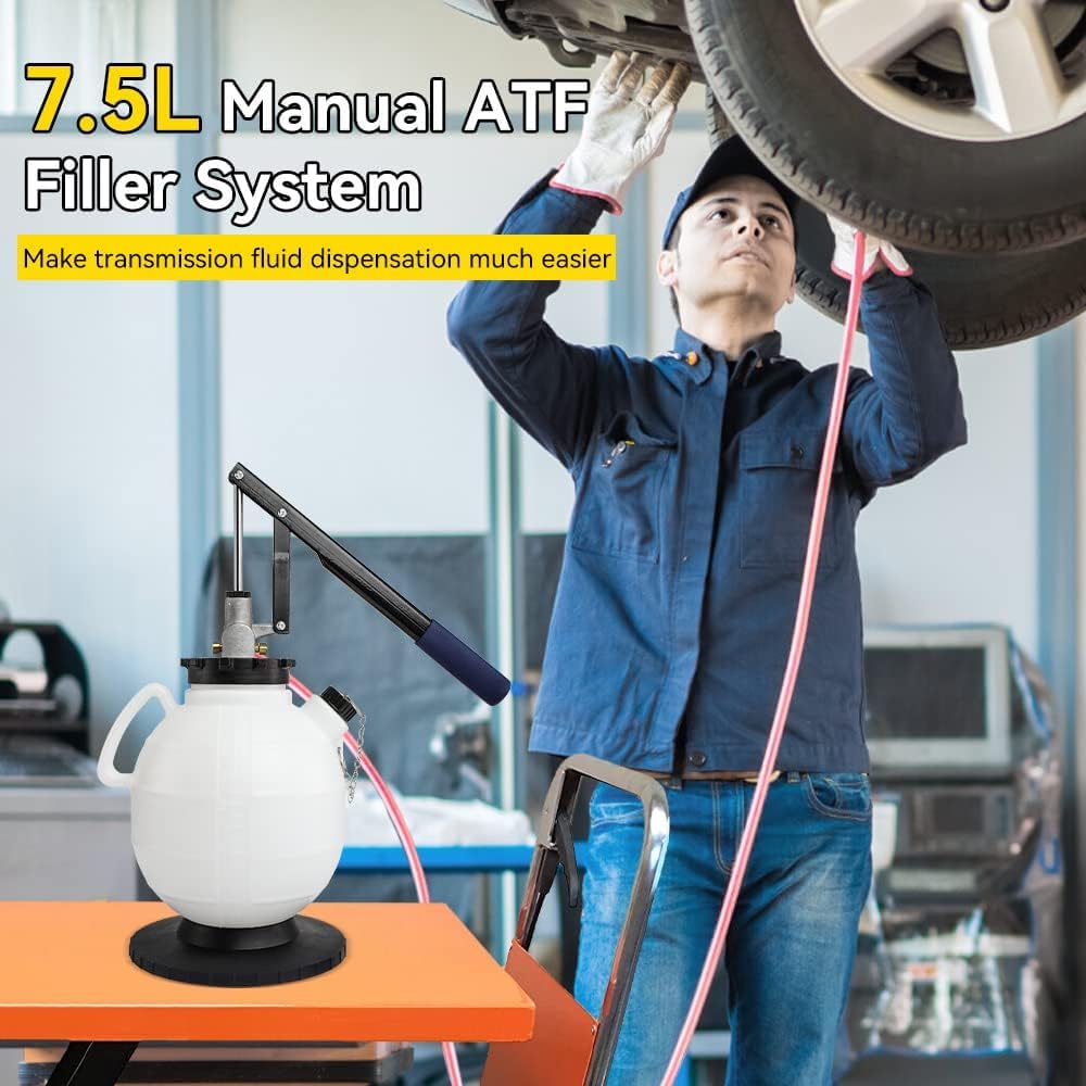 AllRight 7,5 L Getriebeöl Einfüllgerät - Effizientes Getriebe Differential Ölwechselgerät - Öleinfüllgerät mit Ölabsauger - Sicheres Befüllgerät zum Öl Einfüllen